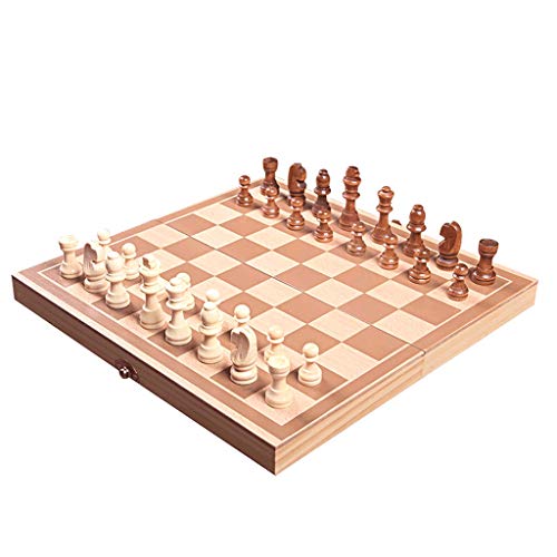 Schachbrett, tragbares magnetisches Schachspiel für Kinder und Erwachsene, Reise-Schachbrettspielset aus Holz zum Zusammenklappen mit Schachfigur und Aufbewahrungsbox, 7, von FGDIUCVN