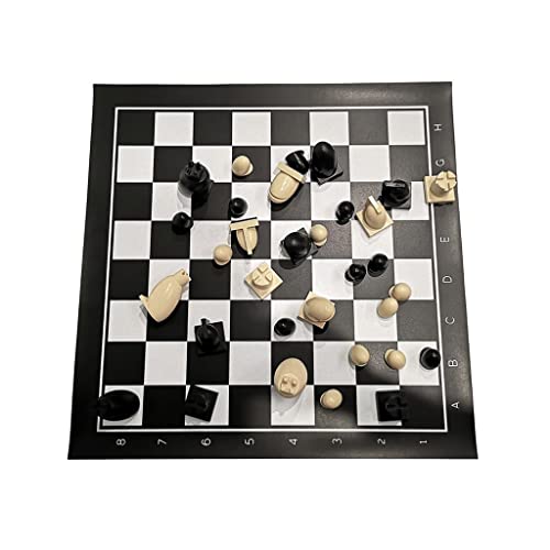 Schachbrett-Set, Schachspiel, Schachset mit aufrollbarem Schachbrett aus Vinyl, Sie können überall Schach Spielen, Schach mit Handtasche, Schachset, Schachbretter von FGDIUCVN