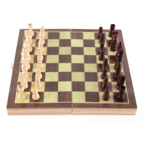 Schachbrett-Set Schachspiel Schachbrett Schachspiel in-Band-Aufbewahrung Internationales Schachspiel Schachbrett Birkenschach mit rutschfestem Schachspiel Schachbretter von FGDIUCVN