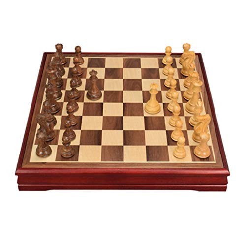 Schachbrett Tragbares High-End-Schach Tragbares Schachspiel aus Holz Elegantes Design Robuste Struktur Vollständige Funktionen Leicht zu tragende Schachspiele von FGDIUCVN