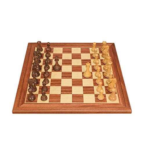 Schachbrett Tragbares Schach Hochwertige Schachfiguren aus Massivholz Großes dreidimensionales Schachbrett aus Holz speziell für Schachspiele Schachspiele von FGDIUCVN