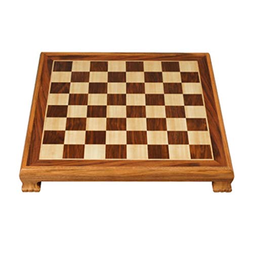 Schachbrett Tragbares Schachbrett aus Holz High-End-Atmosphäre Schachbrett mit Füßen 48,4 x 48,4 x 7,2 cm, 19 x 19 x 2,8 Zoll Schachspiele von FGDIUCVN