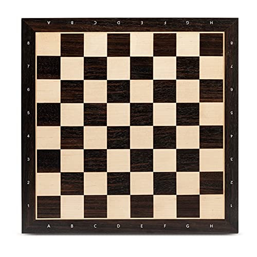 Schachbrett Tragbares Schachbrett aus Holz mit Anti-Rutsch-Design Eingelegtes Mahagoniholz und Ahornholz Professionelles Turnierschachbrett 18,9-Zoll-Schachspiele von FGDIUCVN