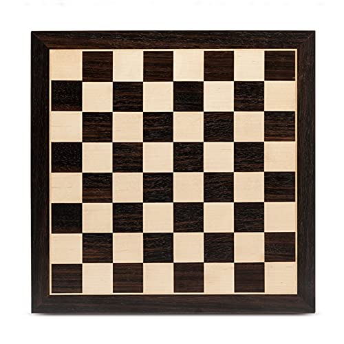 Schachbrett Tragbares Schachbrett aus Holz mit Anti-Rutsch-Design Eingelegtes Mahagoniholz und Ahornholz Professionelles Turnierschachbrett 18,9-Zoll-Schachspiele von FGDIUCVN