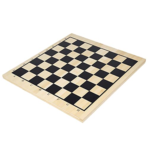 Schachbrett Tragbares Schachbrett aus natürlichem Bambus Nur Schachbrett aus Holz Schach und chinesisches Schach Mehrzweck-Spielbrett für zu Hause 17,3 x 18,5 Zoll Schach von FGDIUCVN