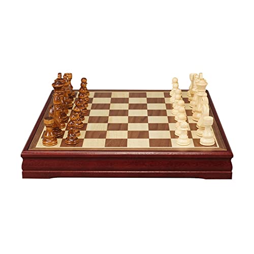 Schachspiel aus Holz, klassisches Schachspiel aus Holz, Schachbrett aus Holz und Holz für Erwachsene, Anfänger und Kinder ab 4 Jahren von FGDIUCVN