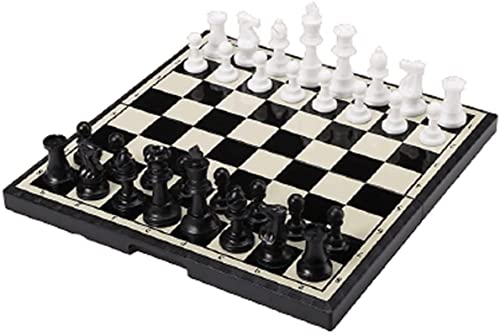 Schachspiel aus Kunststoff, PVC-Anti-Fall-Schach mit Magnet, faltbar, 11,4 Zoll/14,6 Zoll, 3D-Spiele für Kinder, Erwachsene, Freizeitgeschenke, Spiele von FGDIUCVN