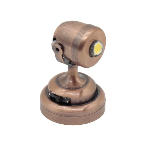 FGDTREE 1/12 Dollhouses Accessoire Miniatur Scheinwerfer Spotlamp Mit Batteriebetriebenen LED Dollhouses Möbel Wohnzimmer Dekore von FGDTREE