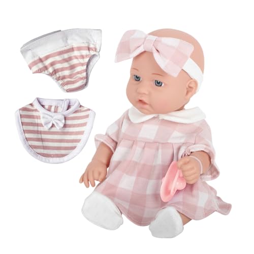 FGDTREE 30 cm Handgezeichnete Neugeborene Babypuppe Handwaschbare Wiedergeburtsmädchen Babypuppe Mit Nippel/Windel Kind Intime Begleiterpuppe von FGDTREE