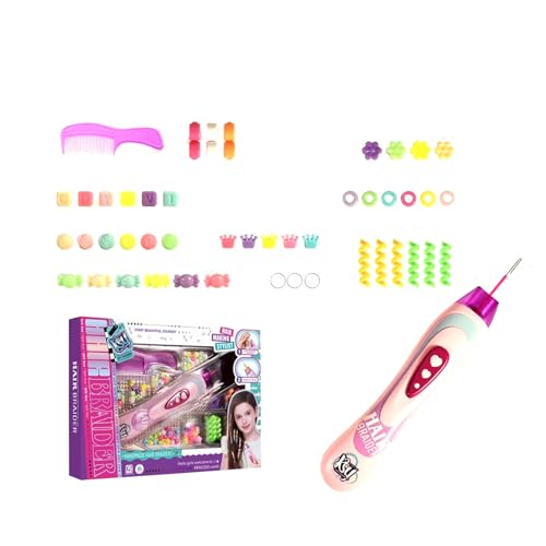 FGDTREE Automatisches Haarstyling Werkzeug Für Girls Hair Braider Perlenmaschine Mit Dekoration Für Kinder Rollenspiele Frisuren von FGDTREE