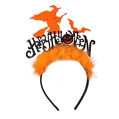 FGDTREE Glänzende Pailletten Hexe Stirnband Plüsch Haarreif Halloween Party Kopfschmuck Cosplay Animes Charakter für Frauen Teenager von FGDTREE