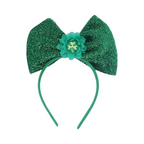 FGDTREE Patrick's Day Party Bowknot Stirnband Mit Shamrock Dekoriert Haare Erklärungen Party Kopfbedeckung Für Festivalfeiern von FGDTREE