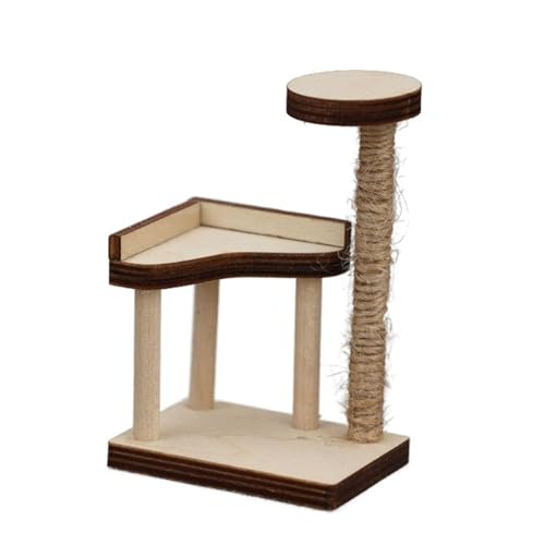 FGDTREE Puppenhaus Katzen Kratzbaum Modell Kletterspielzeug 1:12 Modell Spielzeug Mädchen Puppenhaus Kratzbaum Rollenspiel von FGDTREE