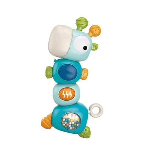 FGDTREE Säuglings Sensorik Entwicklungsspielzeug Für Baby Electric Giraffe Rassel Spielzeug Interaktive Musik Und Leichte Teether Handbell Spielzeug von FGDTREE