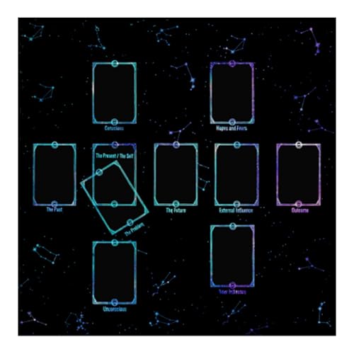 FGDTREE Square Form Pendulums Gottesmat Altäre Tischdecke Brettspielkartenpad Runes Tischtuch Geheimnisvolles Brettspiel Mat von FGDTREE