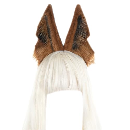 FGDTREE Wolf Ohr Stirnband Schwanz Mädchen Cosplay Zubehör Ohren Fursuit Maskerade Halloween Cosplay Party von FGDTREE