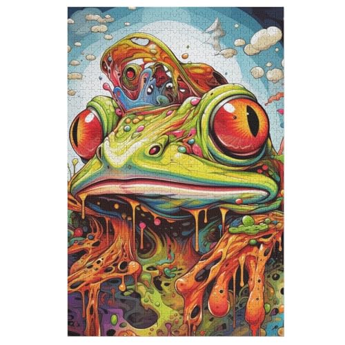 1000 Teile Puzzle Für Erwachsene, Frosch -Puzzles, Kinder HolzPuzzle, Kreatives Puzzle, Geschenk Für Freunde Und Familie 78×53cm 1000 Teile Puzzle Für Erwachsene, Frosch -Puzzles, Kinder HolzPuzzle, Kreatives Puzzle, Geschenk Für Freunde Und Familie 78×53cm von FGHJHGG
