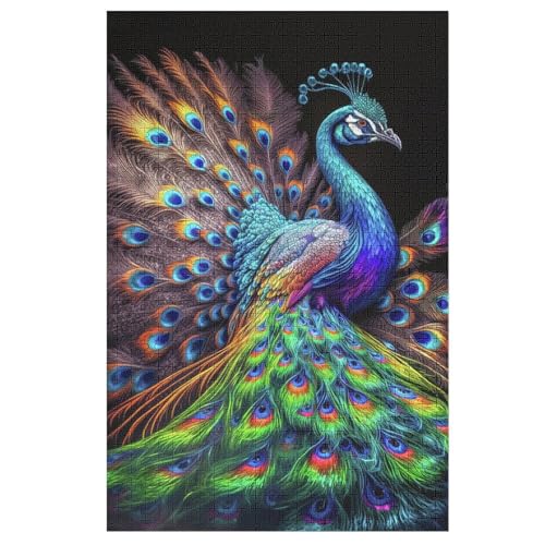Pfau Holzpuzzle 1000 Teile, Knobelspiele Für Erwachsene, Teenager, Puzzles Unmögliche - Kinder Puzzle Zimmer Deko 78×53cm Pfau Holzpuzzle 1000 Teile, Knobelspiele Für Erwachsene, Teenager, Puzzles Unmögliche - Kinder Puzzle Zimmer Deko 78×53cm von FGHJHGG