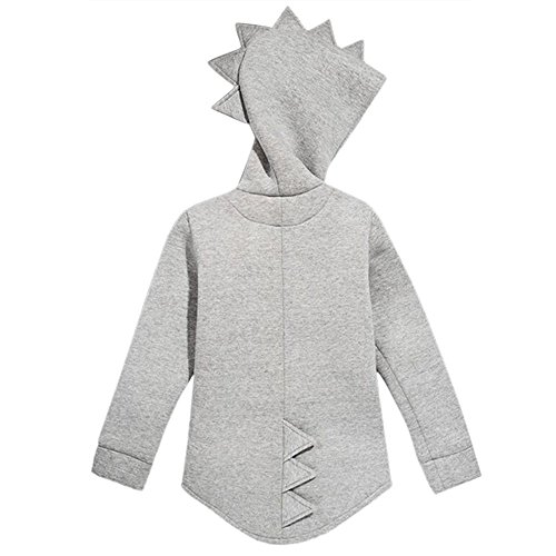 FGUUTYM Matrosen Kostüm Kinder Jacke Dinosaurier Kapuze mit Kopfbezug für Mäntel Erstausstattung Neugeborene Kleidung Junge (Gray, 140) von FGUUTYM