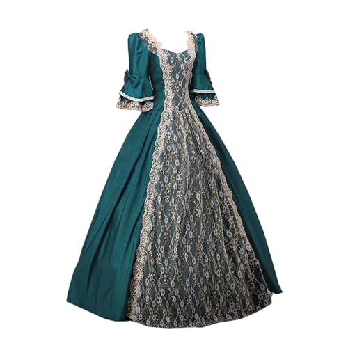 FGVFCS Viktorianisches Kleid, Halloween-Kostüm, Mittelalter-Kostüm, Damen, Elizabeth Swann-Kostüm, Dornröschen-Kostüm, für Damen, Erwachsenen-Prinzessinnenkleid, Renaissance-Kleid, Cosplay-Kostüme für von FGVFCS