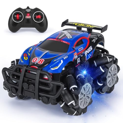 FGZU Ferngesteuertes Auto Kinder, Rennauto Ferngesteuert 360° Drehung 2.4GHz Offroad Drift RC Auto Spielzeug ab 3 4 5 6 7 8 Jahre Jungen Geschenke ab 3 Jahre Jungen, Blau von FGZU