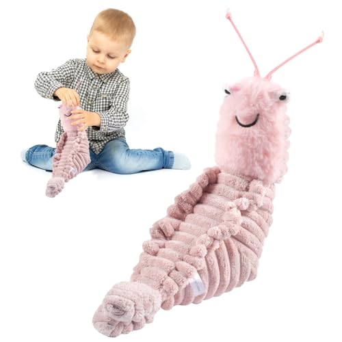 FGen Rosa Shrimp Kuscheltier,Pippi Garnelen Plüschtier,22cm,Süße Mantis Shrimp Puppe,Weiches Plüsch Geschenk für Kinder, Familie, Freund 40-Shrimp toy von FGen