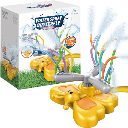 Wassersprinkler Kinder,Wasserspielzeug Kinder,Wasserspielzeug Sprinkler,Schmetterlingsform,für Jungen Mädchen Geschenk,für Garten, Outdoor von FGen