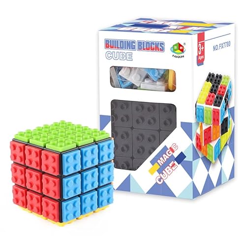 Zauberwürfel 3x3,Zauberwürfel Original,2-in-1 Brain Teaser Puzzle mit Stein Trennhilfe,für Kinder Erwachsene Magischer Würfel Spielzeug Geschenke,für Anfänger und Sammler(Schwarz) von FGen