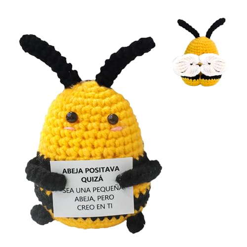 FHBHJNATC Positive Gift, Strickpuppe, Handgefertigter Artikel, Geeignet Als Abschiedsgeschenk Zur Aufmunterung Von Freunden, Dekorationsgeschenk Für Den Partyraum Spanische Version von FHBHJNATC