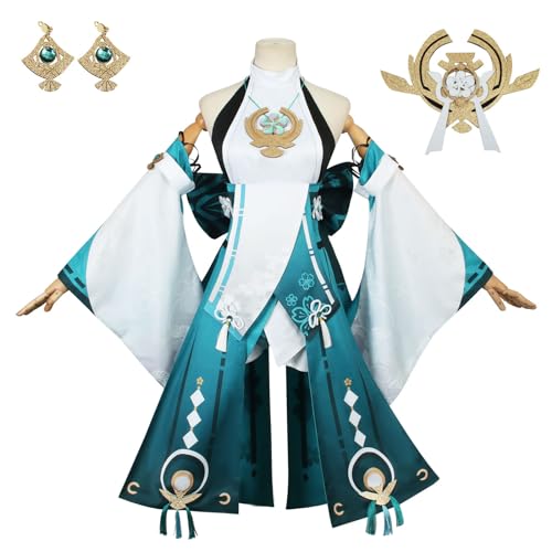 FHILECV Cosplay-Kostüm, Anime, Genshin Impact Klee Venti Hutao, alle Rollen, Cosplay-Uniform-Set, Halloween-Party-Outfit (XXL, Yae Miko) von FHILECV