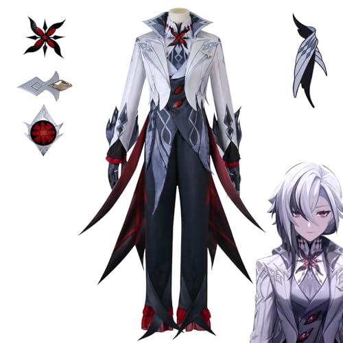 FHILECV Cosplay-Kostüm, Anime Genshin Impact Klee Venti Hutao, alle Rollen, Cosplay-Uniform-Set, Halloween-Party-Outfit (XL, Arlecchino) von FHILECV