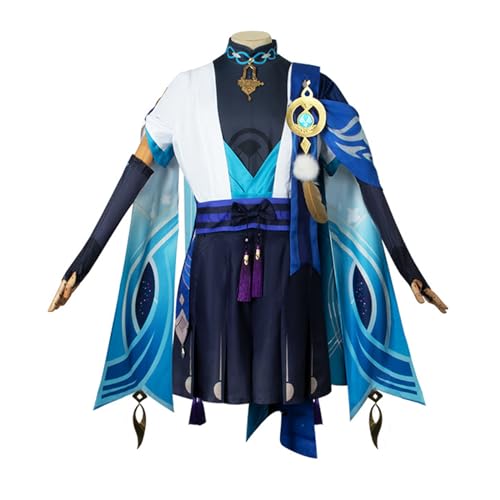 FHILECV Cosplay-Kostüm, Anime Genshin Impact Klee Venti Hutao, alle Rollen, Cosplay-Uniform-Set, Halloween-Party-Outfit (XL, Wanderer) von FHILECV