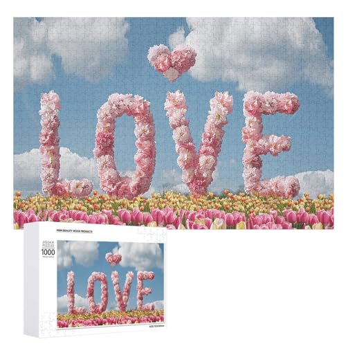 Above FlowerFields Puzzles 1000 500 300 Teile mit Aufbewahrungstasche, personalisierte Puzzles für Männer und Frauen, Bilderpuzzle für Familie, anspruchsvolle Fotos, Puzzle für Heimdekoration, 1000 von FHPCE