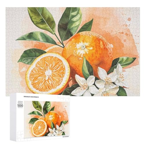 Puzzle mit Orangenscheiben-Muster, 1000, 500, 300 Teile, mit Aufbewahrungstasche, personalisierte Puzzles für Männer und Frauen, Bilderpuzzle für Familie, anspruchsvolle Fotos, Puzzle für von FHPCE