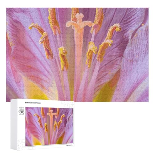 Stamen Inside Lily-Puzzle, 1000, 500, 300 Teile, mit Aufbewahrungstasche, personalisierte Puzzles für Männer und Frauen, Bilderpuzzle für Familie, anspruchsvolle Fotos, Puzzle für Heimdekoration, 1000 von FHPCE