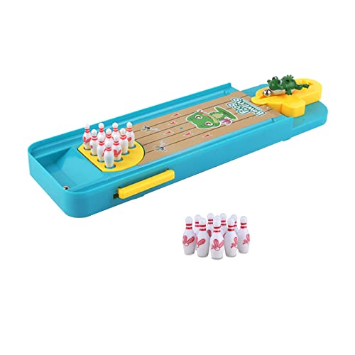 FIBOGOUP Tabletop Frog Bowling Set Fingerkatapult Mini-Bowlingkugel Spielzeug für Kinder, Eltern-Kind-Tischspielzeug, pädagogisches Tabletop-Bowling-Geschenk für Kinder ab 4 Jahren von FIBOGOUP