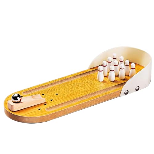 FIBOGOUP Tischbowling Mini-Bowlingbahn für Kinder,Mini-Bowlingkugel, pädagogisches Tabletop-Bowling-Geschenk für Kinder ab 4 Jahren von FIBOGOUP