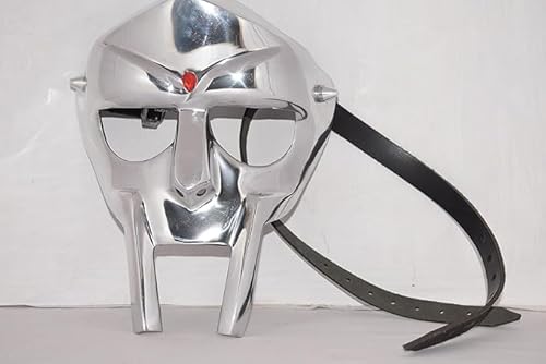 FICUS GIFT Halloween Mittelalter Gladiator Kostüm Maske Aluminium Erwachsene Custom Crafted MF Doom Handmade von FICUS GIFT