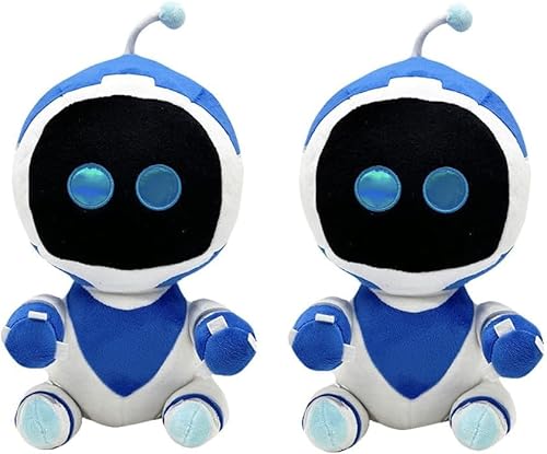 FIENZA Astro Bot Plüschspielfigur Plüsch,30cm Cartoon Spielfigur Roboter Plüschspielzeug Astro-Anime-Kissen Für Halloween, Weihnachten, Geburtstag, Heimdekoration Für Kinder und Erwachsene (2pcs) von FIENZA