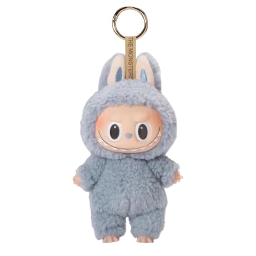 Labubu Popmart Plush Doll Keychain Labubu Monster Keychain Kuscheltier 6.7 In Macarons Vinyl Face Halloween Kuscheltier Sammler Kunstspielzeug Spielzeug Figuren Geschenk (hellblau) von FIENZA