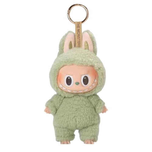 FIENZA Labubu Popmart Plush Doll Keychain Labubu Monster Keychain Kuscheltier 6.7 In Macarons Vinyl Face Halloween Kuscheltier Sammler Kunstspielzeug Spielzeug Figuren Geschenk (hellgrün) von FIENZA