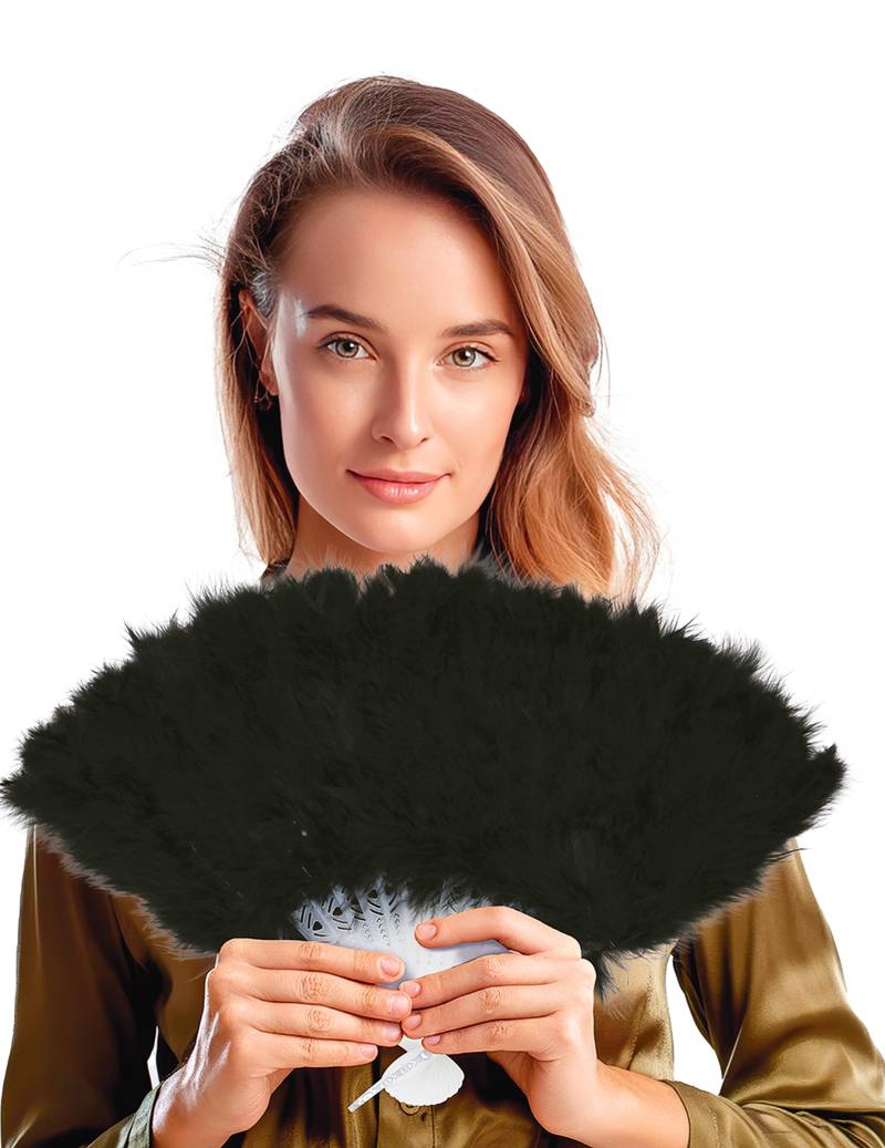 Gothic Burlesque Fächer Federn schwarz Gothic Burlesque Fächer Federn schwarz von BOLAND BV