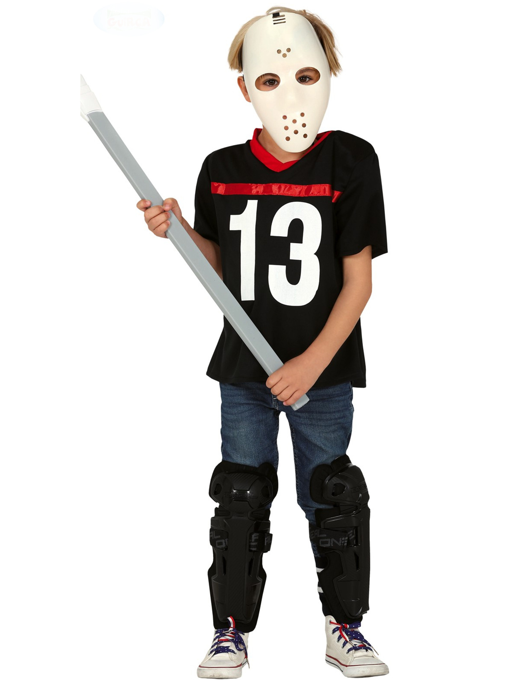 Hockey-Kostüm für Kinder Halloween-Kostüm schwarz-weiss von FIESTAS GUIRCA, S.L.