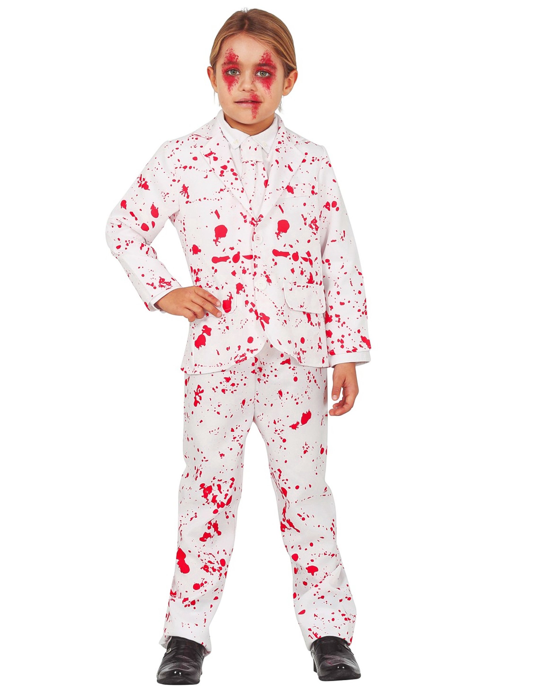Killer-Bräutigam Kinderkostüm für Halloween weiß-rot Killer-Bräutigam Kinderkostüm für Halloween weiß-rot von FIESTAS GUIRCA, S.L.