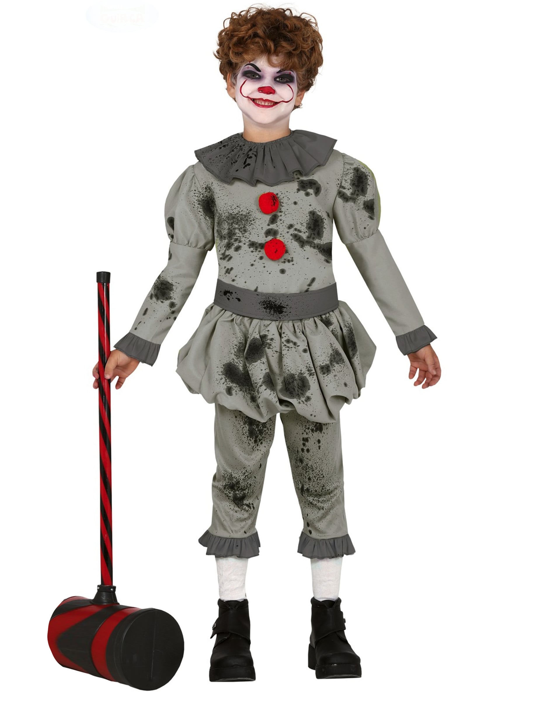 Killerclown-Kostüm für Jungen Hallloweenkostüm für Kinder grau Killerclown-Kostüm für Jungen Hallloweenkostüm für Kinder grau von FIESTAS GUIRCA, S.L.
