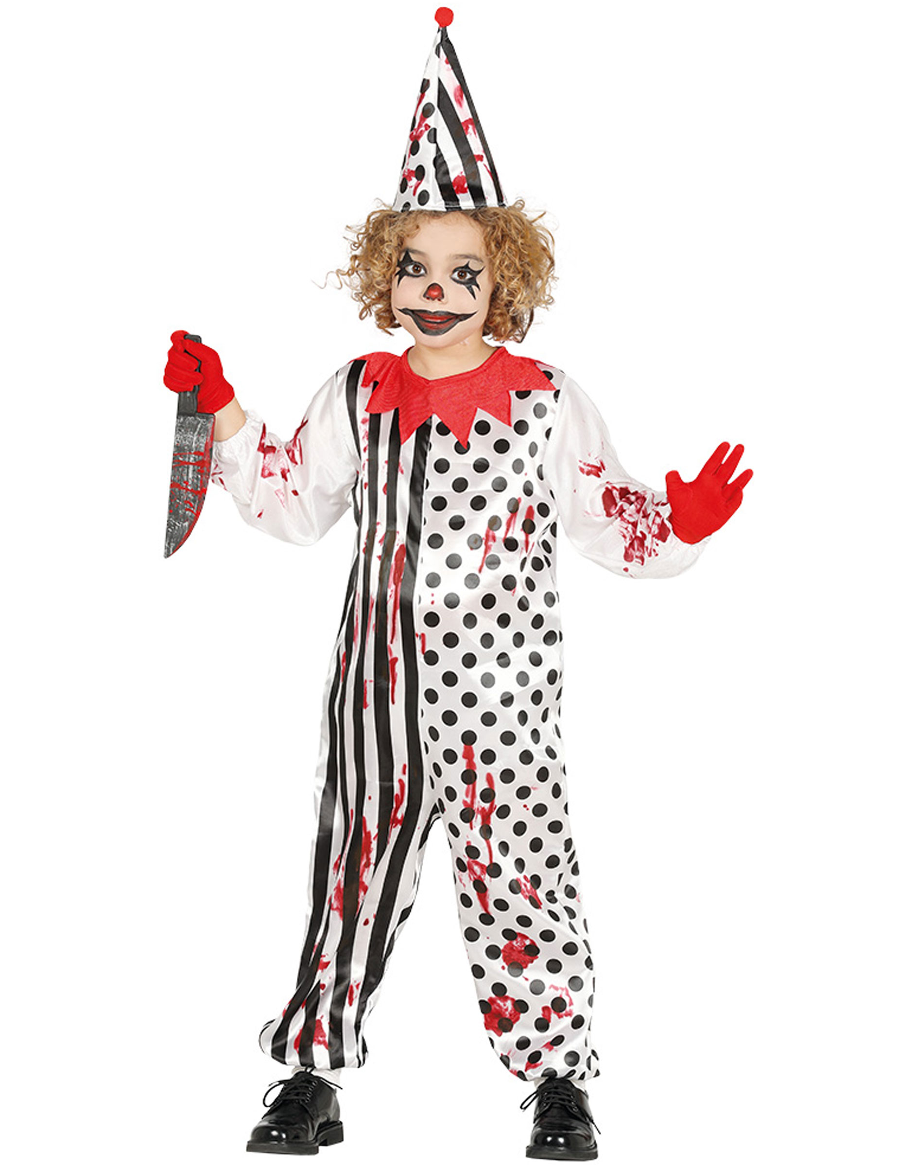 Killerclown-Kostüm für Kinder Halloween bunt von FIESTAS GUIRCA, S.L.