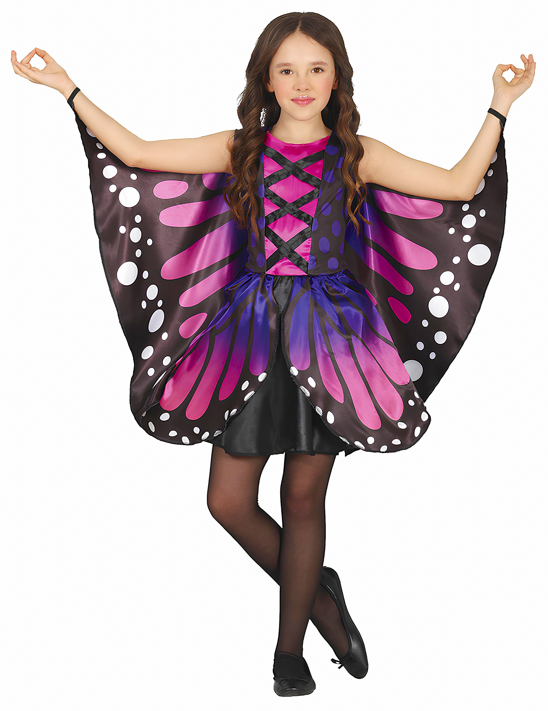 Schmetterling-Kostüm für Mädchen einteilig von FIESTAS GUIRCA, S.L.