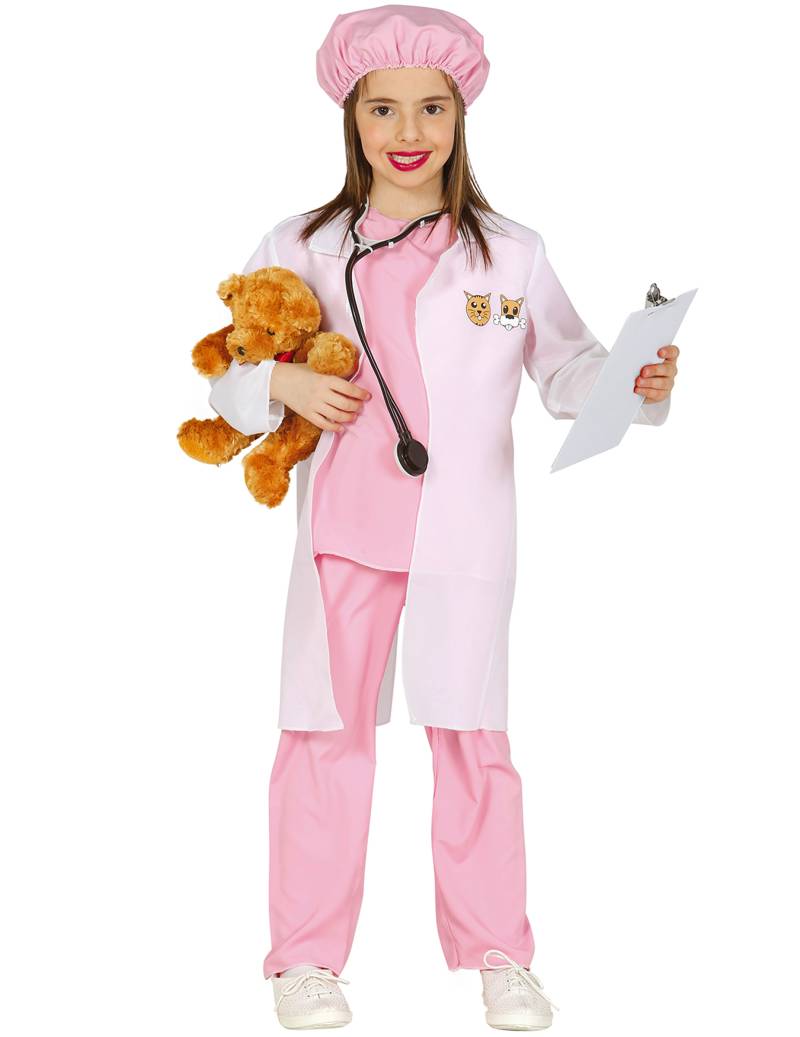 Tierärztin-Kostüm für Kinder Fasching rosa-weiss von FIESTAS GUIRCA, S.L.