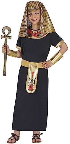 FIESTAS GUIRCA Allmächtiger Pharao Kostüm Jungen – Ägyptischer König Schwarze Tunika mit goldenem Kopfschmuck – Ägypten Pharaonen Kostüm Kinder 3-4 Jahre FIESTAS GUIRCA Allmächtiger Pharao Kostüm Jungen – Ägyptischer König Schwarze Tunika mit goldenem Kopfschmuck – Ägypten Pharaonen Kostüm Kinder 3-4 Jahre von FIESTAS GUIRCA