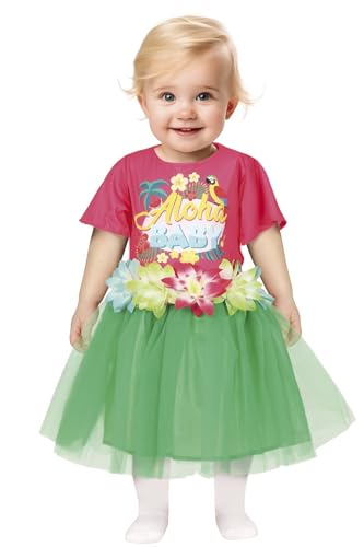 FIESTAS GUIRCA Aloha Sommer Outfit für Mädchen – Mallorca Baby Kostüm Karneval Fasching Kleinkinder – Hawaii Tropischer Strandurlaub Karnevalskostüm Baby Mädchen 12-18 Monate von FIESTAS GUIRCA